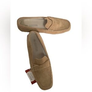 Light Brown Suede Loafers for Women